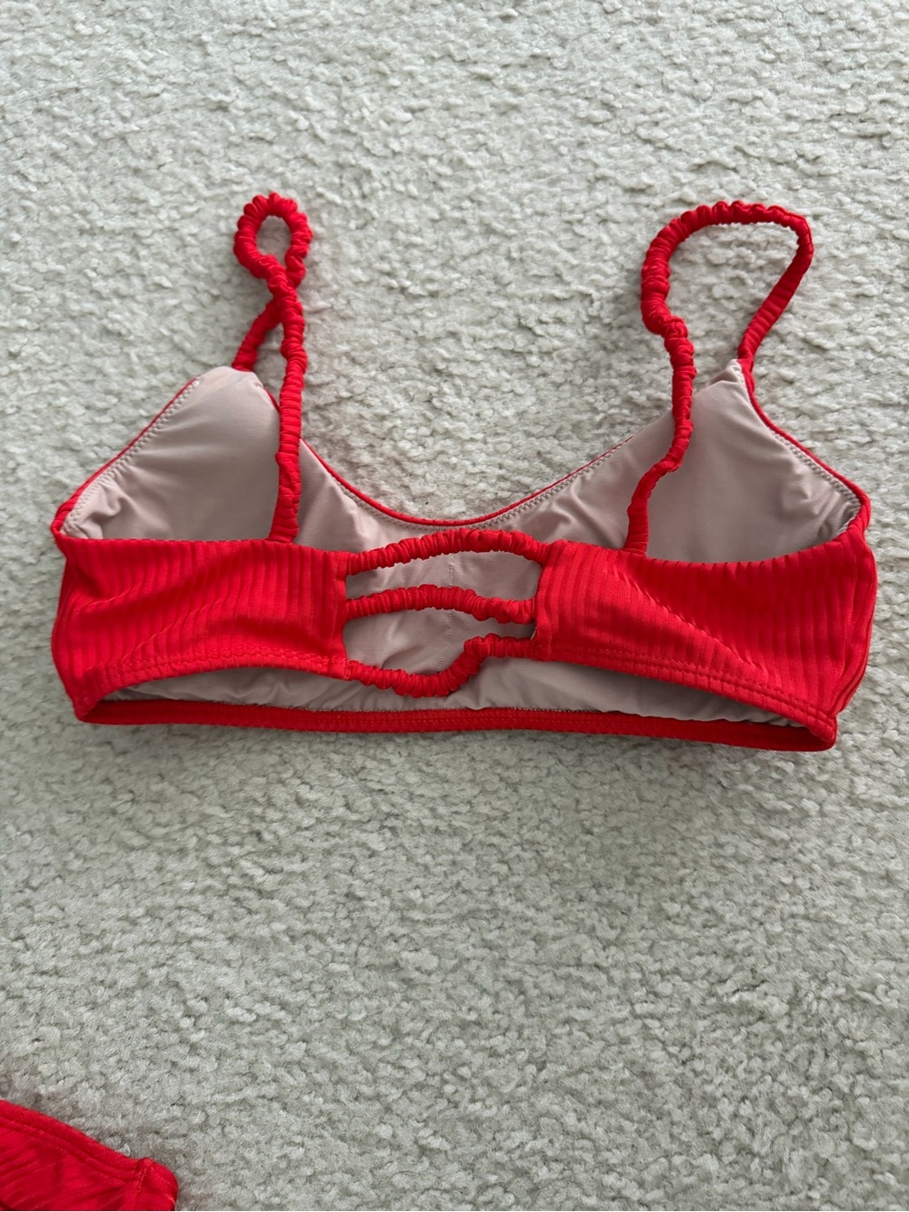 PQ Swim Red Ribbed Bikini Set - Picture 3 of 7